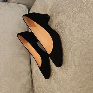 J-Crew Black Heels with Soft Texure
